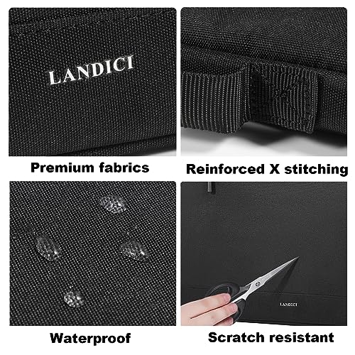 LANDICI 360°Protective Laptop Sleeve Case 14 15 Inch, Waterproof Slim Computer Cover Bag Compatible with MacBook Air M2 15, MacBook Pro 14/15, Chromebook 14/15, Asus vivobook 14, Black - color: Black, size: 14-15 Inch