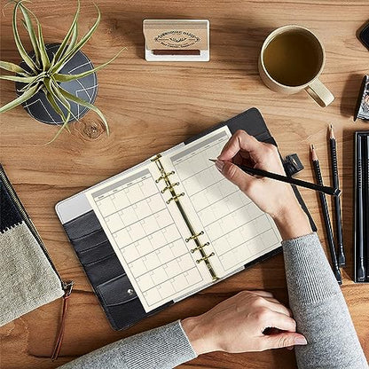 A6 Planner Refill,Month Tracker Spiral Notebook Refill,for 6 Holes Filofax/Personal Journal45sheets/90pages, 100Gsm Quality,Harphia (A6 3.74 x 6.77'',Monthly) - color: Monthly Plan, size: A6