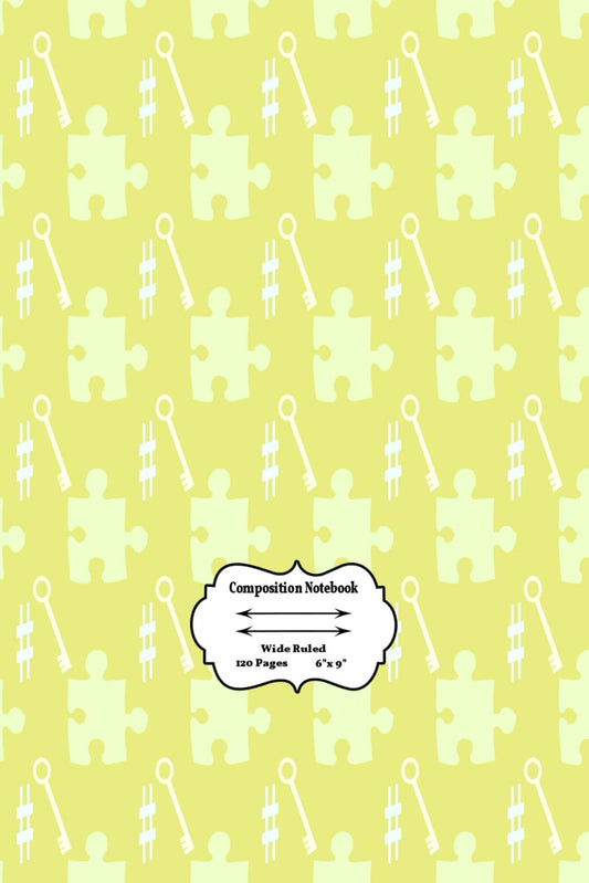 Wide Ruled School Subject Composition Notebook 120 Add key Seamless Pattern: Blank Lined Pages elementary school lined notebook Notebook For School College Notebook For High School Students