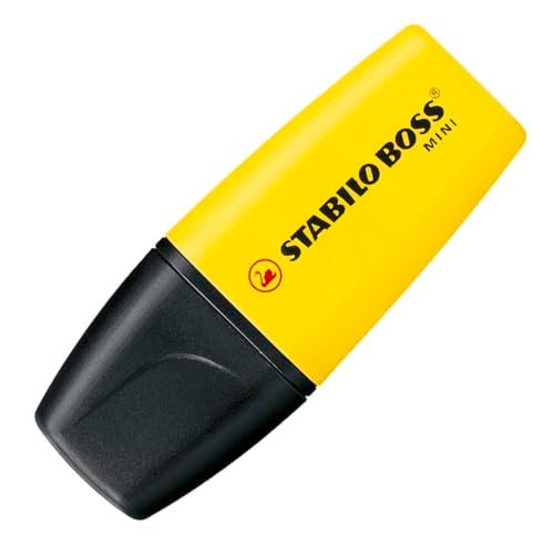 STABILO BOSS Mini Highlighter Set, 3-Color, Yellow, Pink, and Blue - color: Yellow, Pink, and Blue