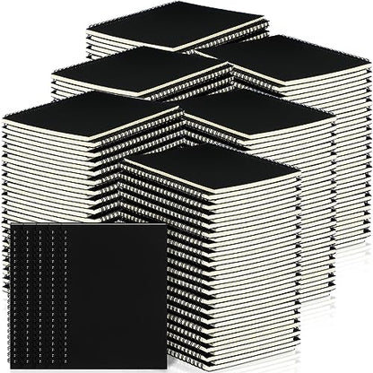 Yahenda 108 Pcs Spiral Notebooks Bulk, A5 8.3 x 5.5 Inch College Ruled Lined Notebooks, 100 Pages Soft Cover Journals for Students Classroom Office Back to School Supplies (Black) - color: Black