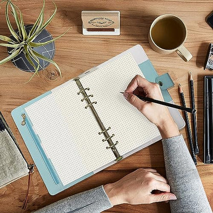 Harphia A5 Dot Planner Inserts, Spiral Notebook Refills, 6 Ring Binder Paper, Dotted Paper for Filofax (A5 5.59 x 8.27 inches, Dotmatrix) - color: Dot Paper, size: A5