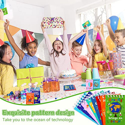 Cindeer Science Party Mini Notebooks Science Spiral Portable Notepads Bag Stuffers with 8 Designs Teacher Classroom Reward Supply for Boys Girls Planet Birthday Theme Party Favor(48 Pieces)