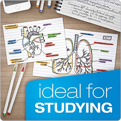 Oxford Ruled Index Cards, 3" x 5", White, 1,000 Cards (10 Packs of 100) (31) - size: 3 x 5, 1000 Count