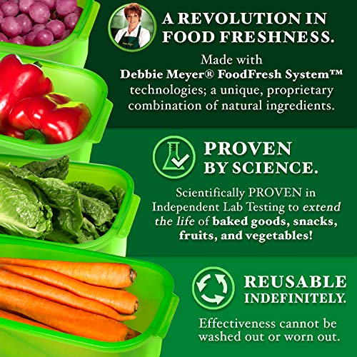 Debbie Meyer GreenBoxes - Bread Box for Kitchen Countertop, BPA-Free | FoodFresh Technology, BPA-Free Reusable Food Storage Container, Helps Keep Bread, Fruit, Vegetable & Snacks Fresh Longer