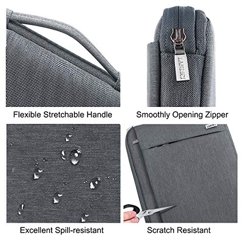 LANDICI 360° Protective Laptop Sleeve 13-14 Inch, Computer Bag Carrying Case for MacBook Air 13 M1/M2, MacBook Pro 13/14, Chromebook 14, Slim, Shockproof, Waterproof, Grey - color: Grey, size: 13-14 Inch