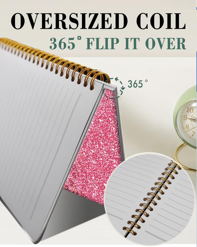 Spiral Journal Notebook,A5 Hardcover Lined Journals for Women Girl 6 x 8.3 in,120 Pages Thick Paper,Cute College Ruled Writing Notebook for Gifts Office Work School(Luxury Pink Leopard) - color: Luxury Pink Leopard