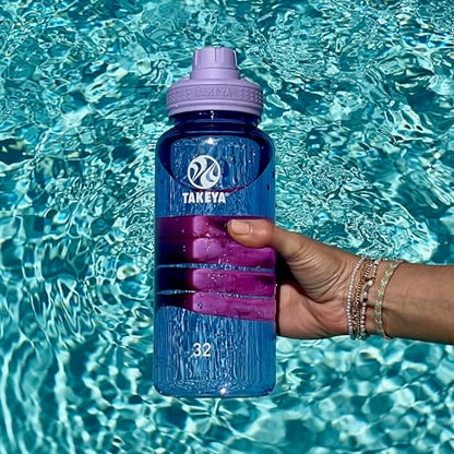 Takeya Tritan Sport Water Bottle with Spout Lid - BPA-Free & Dishwasher-Safe Water Bottle - Reusable Bottle with Lid Handle - Simple Leak-Proof Water Bottle - 24 oz, Flutter Pink - color: Flutter Pink, size: 24 Ounces