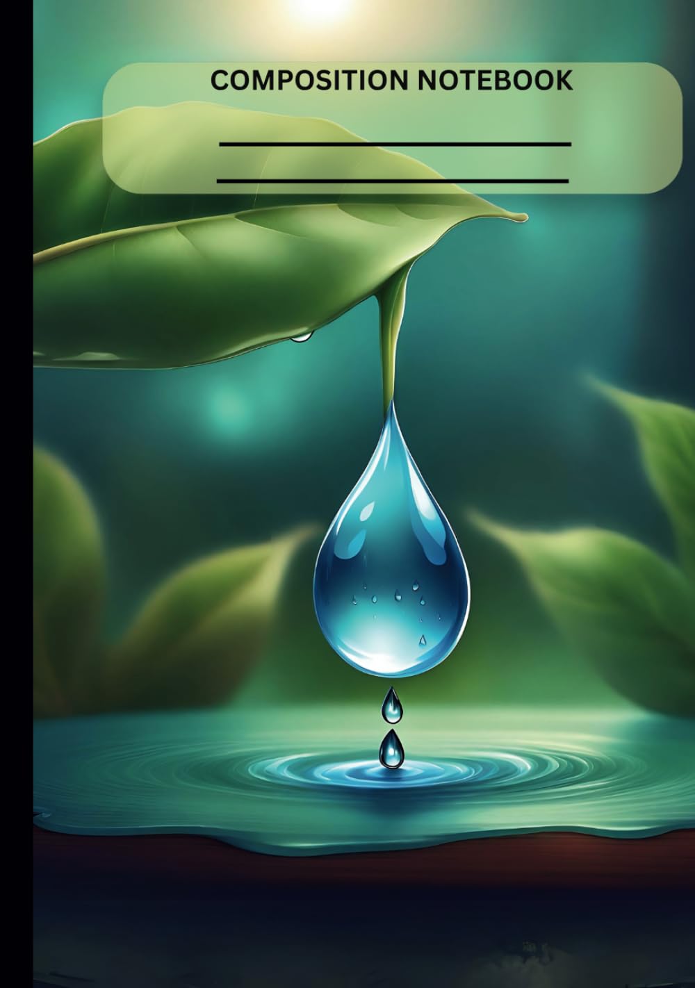 COMPOSITION NOTEBOOK: Composition Notebook College Ruled: Water Droplets Illustration Composition Book |Motivational Quotes Composition Notebook for ... Students| 110 Pages | 7.5 x 9.25 Inches
