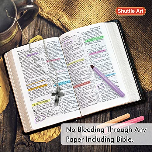 Shuttle Art 10 Pastel Colors Gel Highlighters,Bible Highlighters,No Bleed Through, Bible Journaling Supplies,Great for Journaling, Highlighting and Studying - color: 10 Pastel Colors