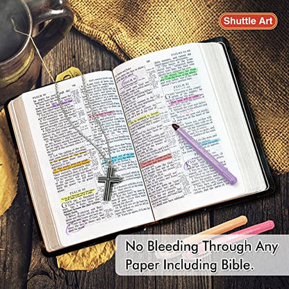 Shuttle Art 10 Pastel Colors Gel Highlighters,Bible Highlighters,No Bleed Through, Bible Journaling Supplies,Great for Journaling, Highlighting and Studying - color: 10 Pastel Colors