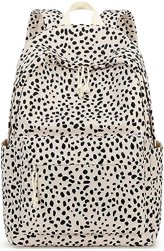 BTOOP School Backpack for Teens Bookbag Women Lightweight 15.6 inch Laptop Bag for Girls Casual High School College - color: Leopard-apricot