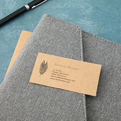 Juvale Custom Business Cards - 1000-Pack Inkjet & Laser Printable Business Cards - Perforated Cardstock Sheets - Craft Paper Labels & Notecards - 3.5 x 2 in, 170 gsm, Brown