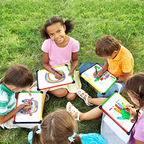 10 Pack Small White Board Dry Erase Board for Kids Portable 9"x12" Drawing Magnetic Mini Whiteboard White Board for Students Teachers School Supplies Lapboard Small Dry Erase Board for Kids & Erasers - style: Set of 10 Boards & Erasers