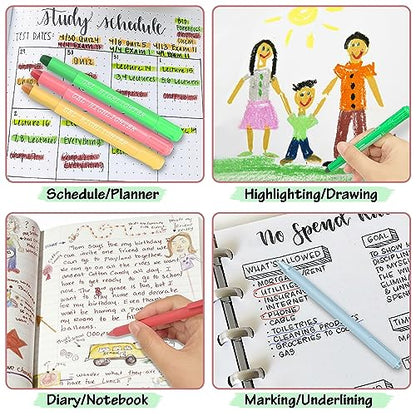 DazSpirit 12 Bright No Bleed Bible Gel Highlighters & 5 Pens with 90 Laminated Bible Tabs, Aesthetic Bible Journaling Kit School Supplies for Women & Men(73 Pre-Printed & 17 Blank Tabs) - color: Bright Gel Highlighters + Color Pens + Tabs