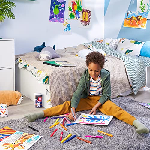 ARTEZA Kids Gel Crayons, 16 Count, Twistable and Washable Jumbo Crayons, School Supplies for Classrooms, Students, and Teachers