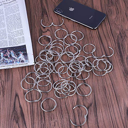 Antner 1.5 Inch (48 Pack) Loose Leaf Binder Rings, Nickel Plated Metal Book Rings Binding Rings Keychain Key Rings Index Card Rings Flashcard Rings Paper Rings for Office School Home - size: 1.5 Inch-48 Pieces