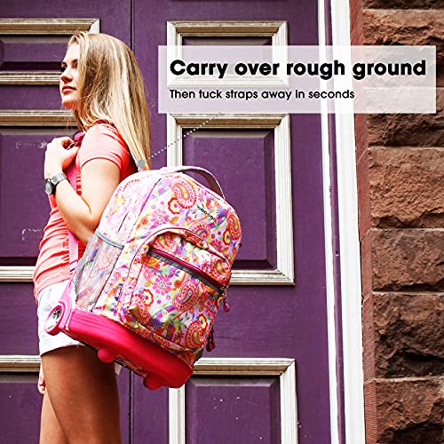 J World New York Sunrise Rolling Backpack Backpack, MINT TRIBAL - color: Mint Tribal