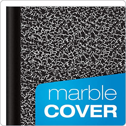 Oxford Composition Notebooks, Wide Ruled Paper, 9-3/4 x 7-1/2 Inches, 100 Sheets, Black, 6 Pack (63764) - color: Black, size: Wide Rule