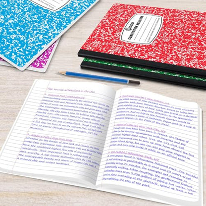 Rosmonde 5000 Pack (Pallet) Composition Notebooks Bulk, Wide Ruled, 200 Pages (100 Sheets), 9-3/4 x 7-1/2, Bulk Supplies for School Districts, Wholesale Orders, Educational Centre, 4-7 Days Transit - size: 5000 Pack | District Pallet