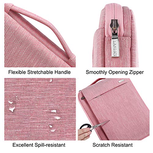 LANDICI 360° Protective Laptop Sleeve 13-14 Inch, Computer Bag Carrying Case for MacBook Air 13 M1/M2, MacBook Pro 13/14, Chromebook 14, Women, Slim, Shockproof, Waterproof, Pink - color: Pink, size: 13-14 Inch