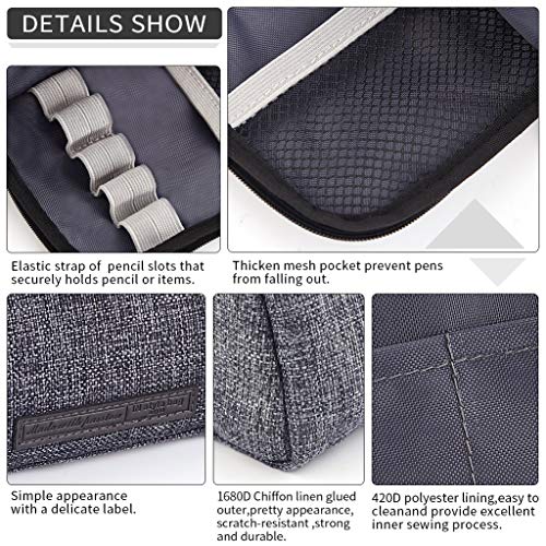 EASTHILL Big Capacity Pencil Case Pouch Pen Case Simple Stationery Bag School College Office Organizer for Teens Girls Adults Student - color: Black M