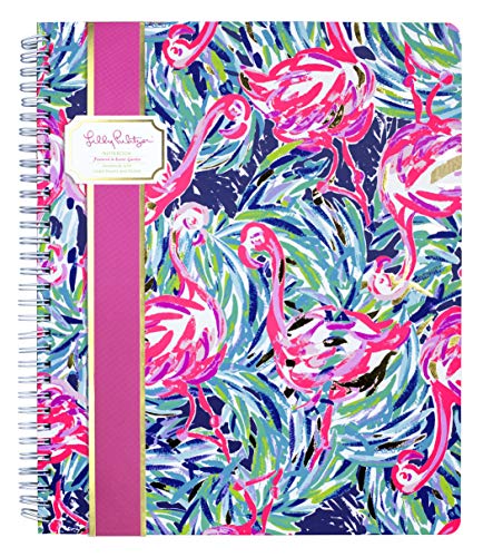 Lilly Pulitzer Large Hardcover Spiral Notebook, 11" x 9.5" with 160 College Ruled Pages, Flamenco Beach