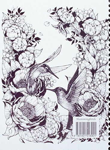 Decomposition Hummingbirds College Ruled Spiral Notebook - 9.75 x 7.5 Journal with 160 Lined Pages - 100% Recycled Paper - Notebooks for School Supplies, Home & Office - Made in USA - color: Hummingbirds