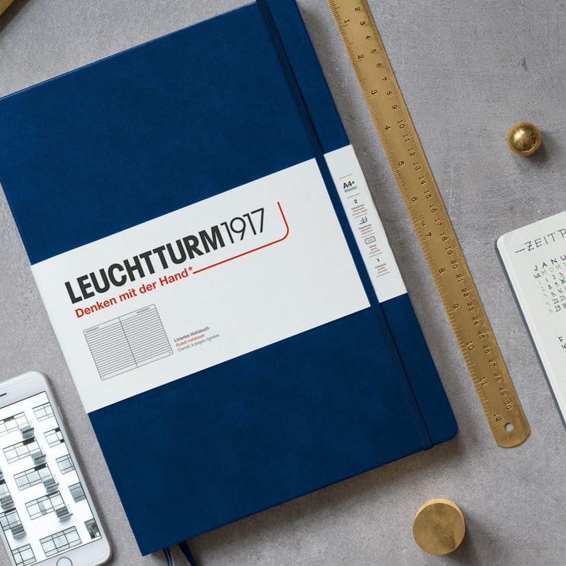 Leuchtturm Medium Hardcover Plain Anthracite - color: Anthracite, style: Plain