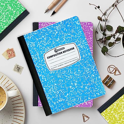 Rosmonde 50 Pack Composition Notebooks Bulk Wide Ruled, Bulk Notebook | Bulk Marble Composition Notebook, 200 Pages (100 Sheets), 9-3/4 x 7-1/2, Hard Cover, Bulk Notebooks for Office & School - size: 50 Pack | Bulk Value, style: Wide Ruled - Color Marble