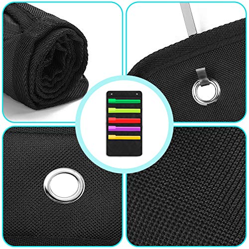 Heavy Duty 5 Pocket Door Hanging File Organizer, Black Wall Storage Pocket Charts with 2 Hangers, Great for Classroom, School, Home or Office Use (5 Pocket) - size: 5 Pocket