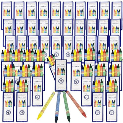 Color Swell Bulk Crayons, 4 Crayon Colors Per Pack, 50 Packs (200 Total) - size: 1 Count (Pack of 200)