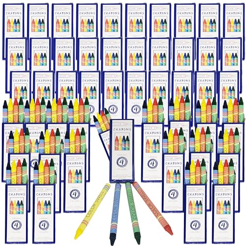 Color Swell Bulk Crayons, 4 Crayon Colors Per Pack, 50 Packs (200 Total) - size: 1 Count (Pack of 200)