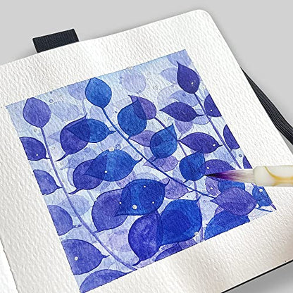 Watercolor Paper Sketchbook,5x5 Inch Mixed Media Notebook,140lb/300gsm Artist Heavyweight Paper,20 Sheets Small Travel Drawing Journal for Adults,Painting,Watercolors,Art Supplies,Smiling Dog - color: 5x5 inch-300gsm-smiling dog