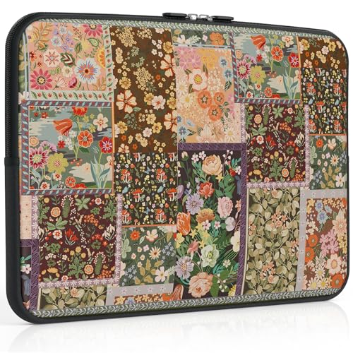 iCasso Laptop Sleeve 13 inch for MacBook Air 13-13.6 inch m5/m4/M3/M2, Vintage MacBook Neo/Pro 13 inch case, Slim Protective Travel Carrying Case for MacBook Pro 14'', Chromebook HP Dell, Brown - color: Brown Puzzle, size: 13-14 Inch