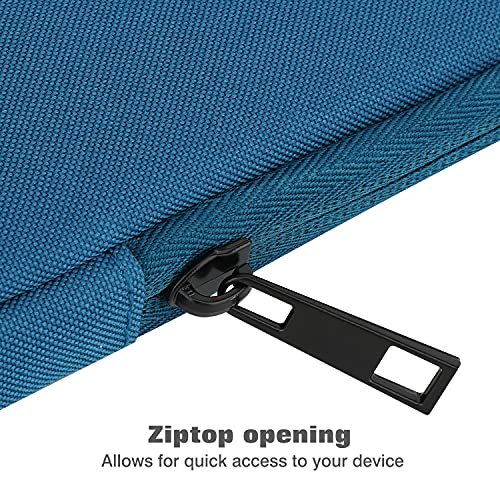 MoKo 7-8 Inch Tablet Sleeve Bag, Polyester Pouch Cover Case Slim Design | Fits iPad Mini (A17 Pro) 8.3" 2024, iPad Mini 6/5/4/3/2/1, Samsung Galaxy Tab S2 8.0, Tab A 8.0, ZenPad Z8s 7.9, Peacock Blue - color: Peacock Blue, size: 7-8 inch
