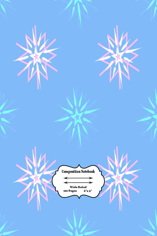 Wide Ruled School Subject Composition Notebook 120 Colorful Stars Pattern: Blank Lined Pages elementary school lined notebook Notebook For School College Notebook For High School Students