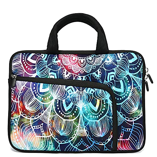 14 15 15.4 15.6 inch Laptop Handle Bag Computer Protect Case Pouch Holder Notebook Sleeve Neoprene Cover Soft Carrying Case with Extra Pockets for Dell Lenovo Toshiba HP Chromebook ASUS Acer(Mandala) - color: Mandala, size: For 14" 15-15.6 Inch