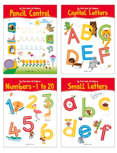 My First Super Boxset of Pencil Control and Patterns : Pack of 4 interactive activity books to practice Patterns, Numbers and Alphabet