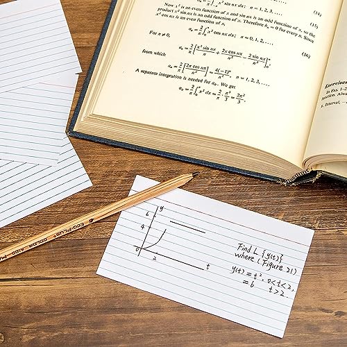 Trailmaker (100 Pack) Index Cards Bulk Pack, 10,000 Ruled 3 x 5 Note Cards, 100 Packs of 100 Flash Cards for Studying, Note Taking, Presentations, College, High School, Classroom & Office Supplie