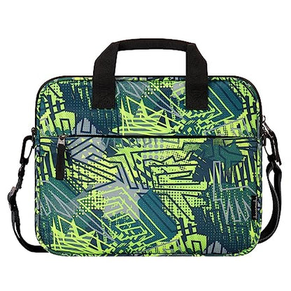 Choco Mocha Kids Tablet Sleeve Bag for Boys & Girls, (10-12.5Inch) - color: Geometry-green 12.5inch, size: 12.5inch(12.5 x 9.8 x 1.3)