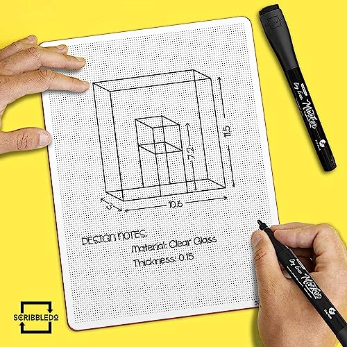 Scribbledo 36-Pack Black Fine Tip Dry Erase Markers with Eraser Cap | Low-Odor Whiteboard Markers for Office, Workplace & Professional Use - style: 36 Pack