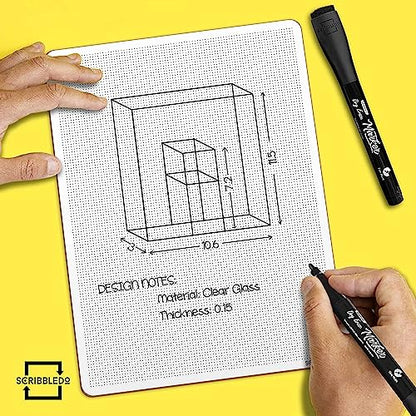 Scribbledo 36-Pack Black Fine Tip Dry Erase Markers with Eraser Cap | Low-Odor Whiteboard Markers for Office, Workplace & Professional Use - style: 36 Pack
