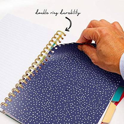 Pukka Pad, Carpe Diem 5-Subject Double Spiral Bound Notebook 12-Pack with Repositionable Dividers - 200 Pages of 80GSM Paper with Perforated Edges – Floral Love, B5 10 X 7in - color: Floral Love, style: Pack of 12