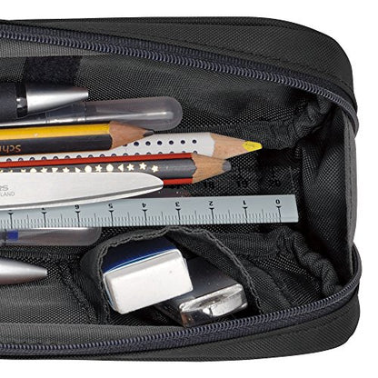 LIHIT LAB Large Capacity Zipper Long Pencil Case For School Office College, Big Capacity Pencil Bag Holder Adults Teen Boys Girls, Travel Cosmetics Storage, Navy Camo (A7552-132) - color: Navy Camo
