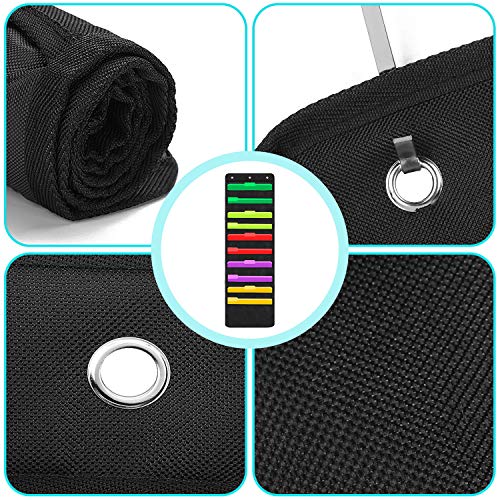 Heavy Duty 10 Pocket Door Hanging File Organizer, Black Wall Storage Pocket Charts with 3 Hangers, Great for Classroom, School, Home or Office Use (10 Pocket) - size: 10 Pocket