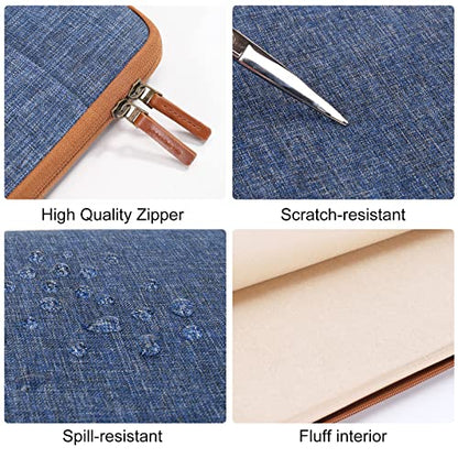 DOMISO 14 inch Laptop Case Sleeve Protective Cover Compatible with 15 inch MacBook Air M4 M3 M2,MacBook Pro,14-15 inch HP Dell ASUS Lenovo Chromebook,Waterproof Computer Cases Bag with Handle,Blue - color: Blue, size: 15" for Macbook Air