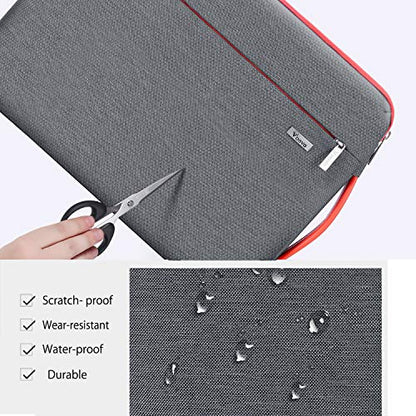 Voova Laptop Sleeve Case 13 13.6 Inch with Handle, 360°Protective Waterproof Slim Computer Bag Cover Compatible with MacBook Air 13 M1/M2/M3/M4 2020-2024, MacBook Pro 13, IPad Air/Pro 13, Grey - color: Grey, size: 12.6-13.6 Inch