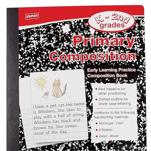 STAPLES Primary Composition Book, 9.75” x 7.5”, 12‑Pack - style: 12 Pack
