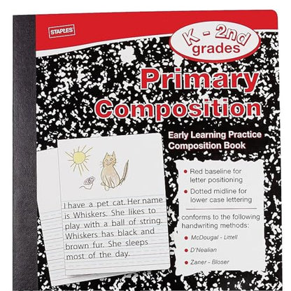 STAPLES Primary Composition Book, 9.75” x 7.5”, 12‑Pack - style: 12 Pack